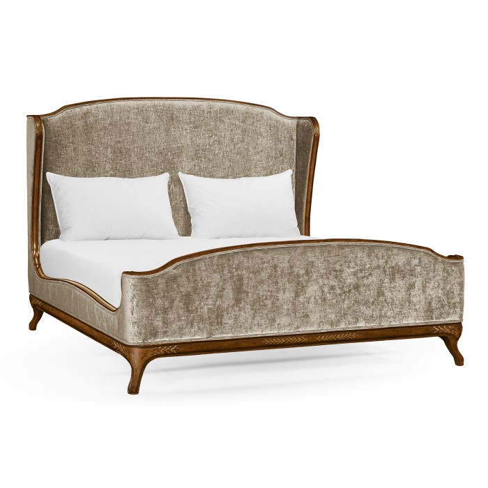 Louis XV Walnut US King Bed