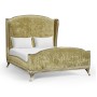 Louis XV Silver-Leaf US Queen Bed