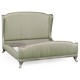 Louis XV Silver-Leaf Cali King Bed