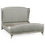 Louis XV Silver-Leaf Cali King Bed