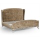 Louis XV Silver-Leaf Cali King Bed