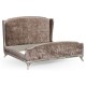 Louis XV Silver-Leaf Cali King Bed