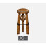Country living style walnut bar stool