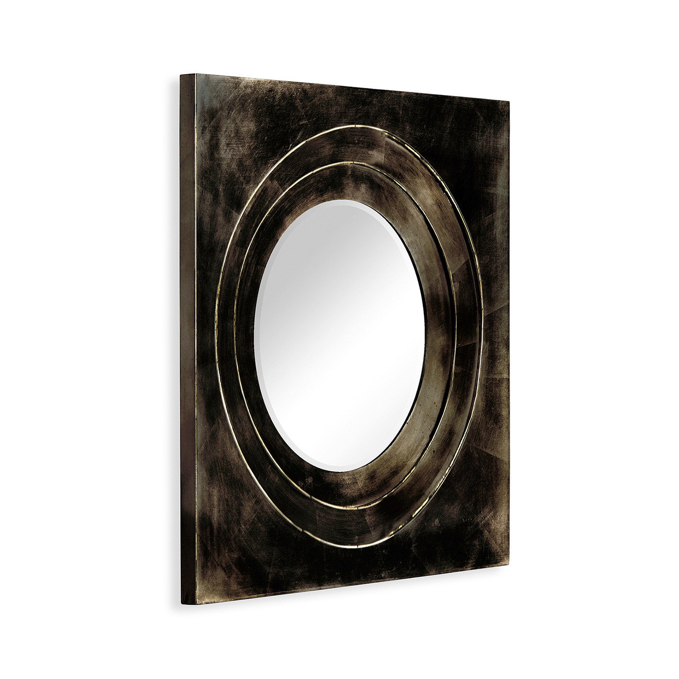 Black Framed Round Mirror
