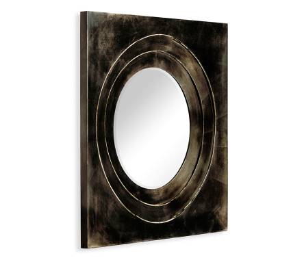 Black Framed Round Mirror