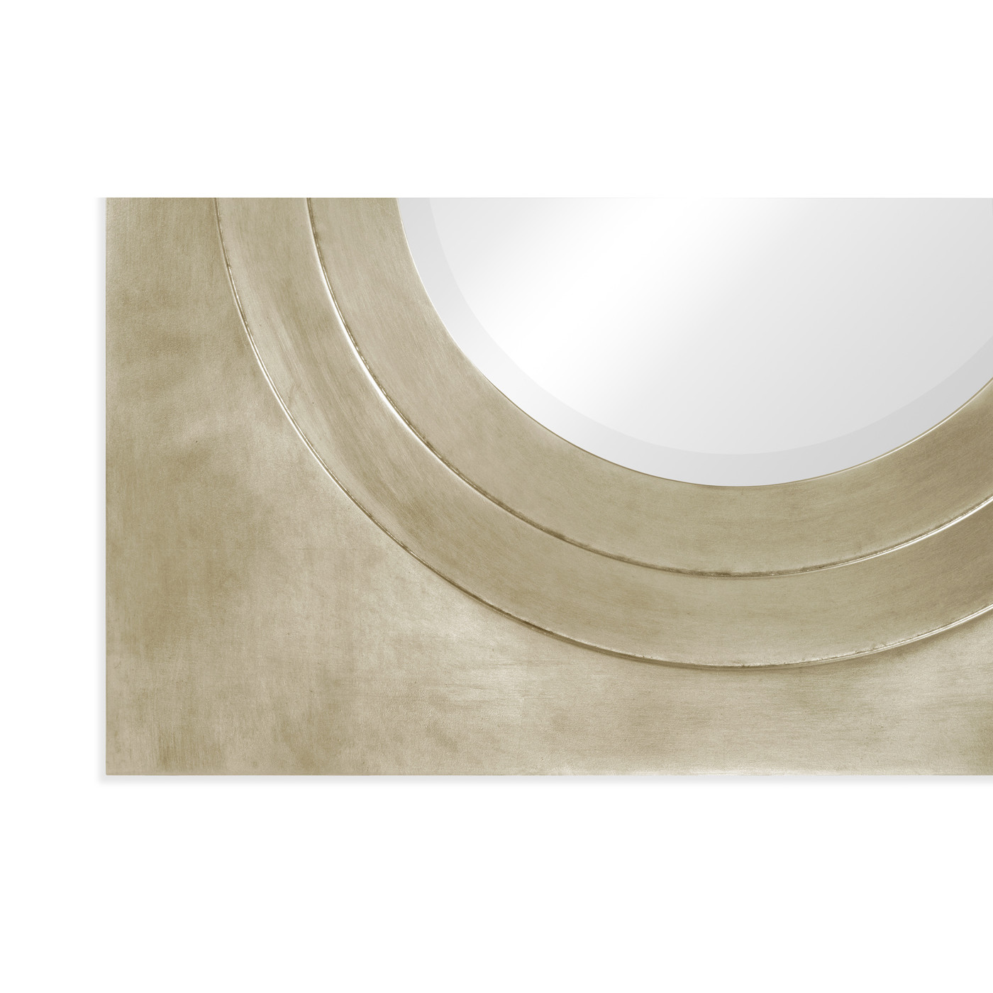 Silver Framed Round Mirror