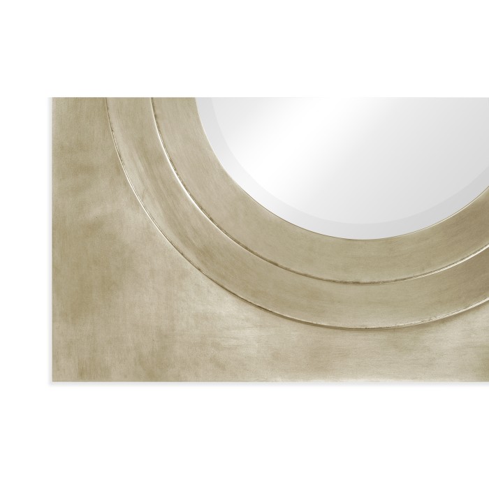 Silver Framed Round Mirror