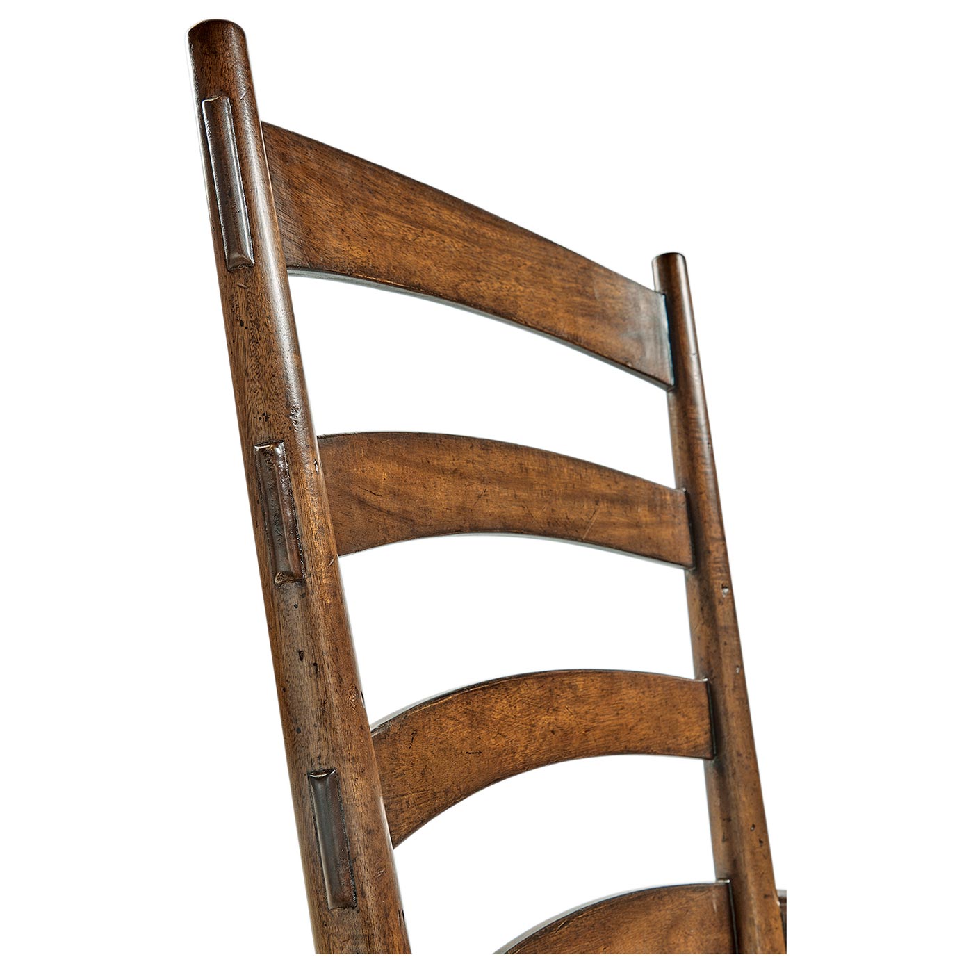 Casual Walnut Ladderback Arm Chair
