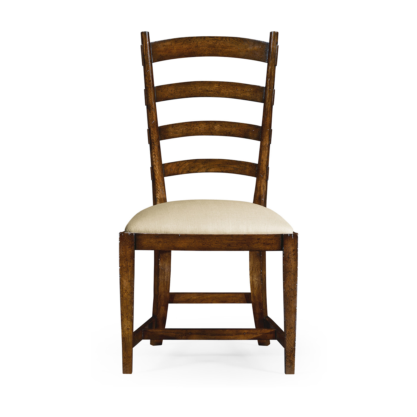 Traditional Dark Oak Ladderback Side Chair