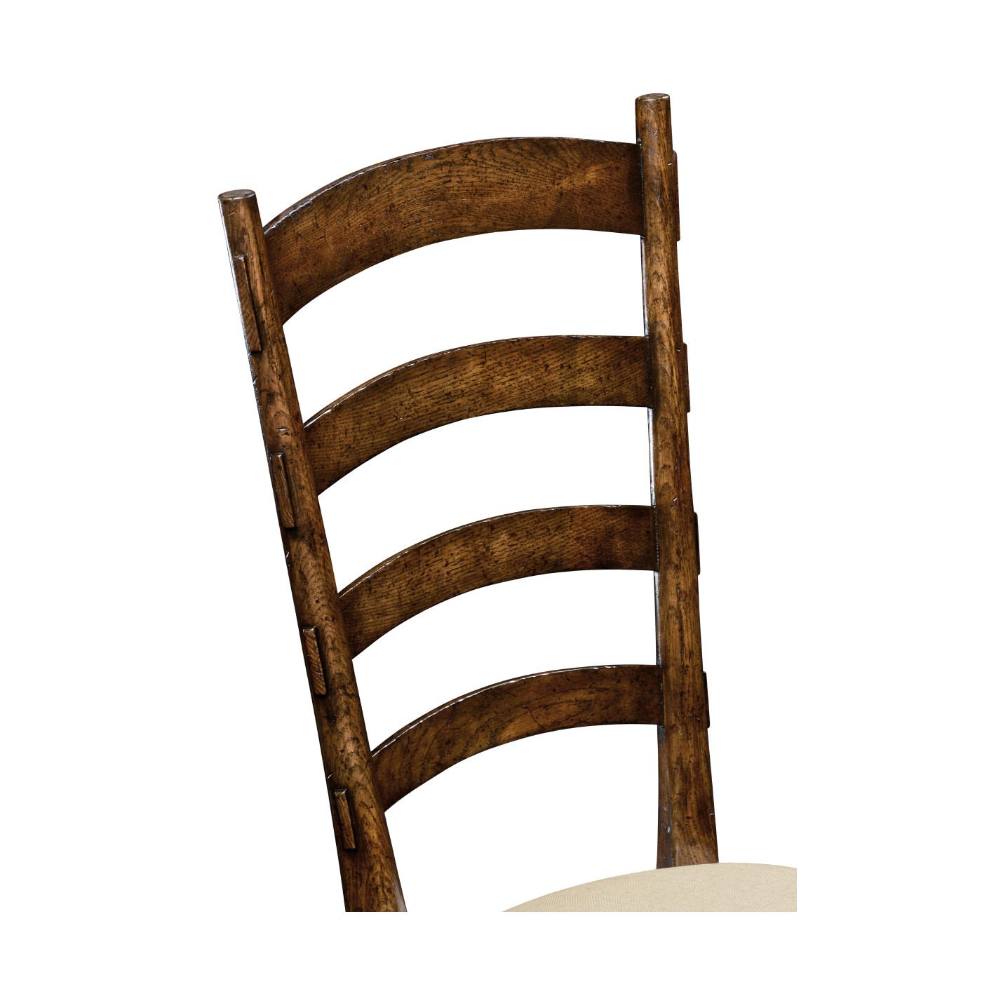 Traditional Dark Oak Ladderback Side Chair