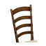 Traditional Dark Oak Ladderback Side Chair