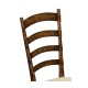 Traditional Dark Oak Ladderback Side Chair