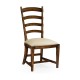 Traditional Dark Oak Ladderback Side Chair