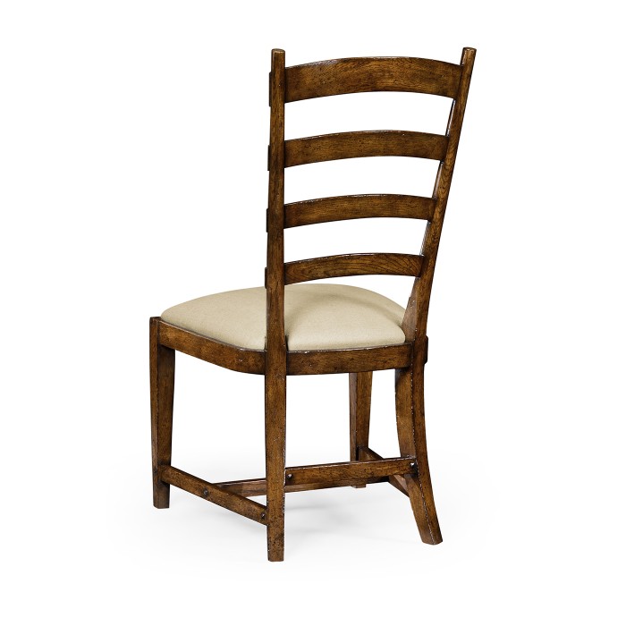 Traditional Dark Oak Ladderback Side Chair