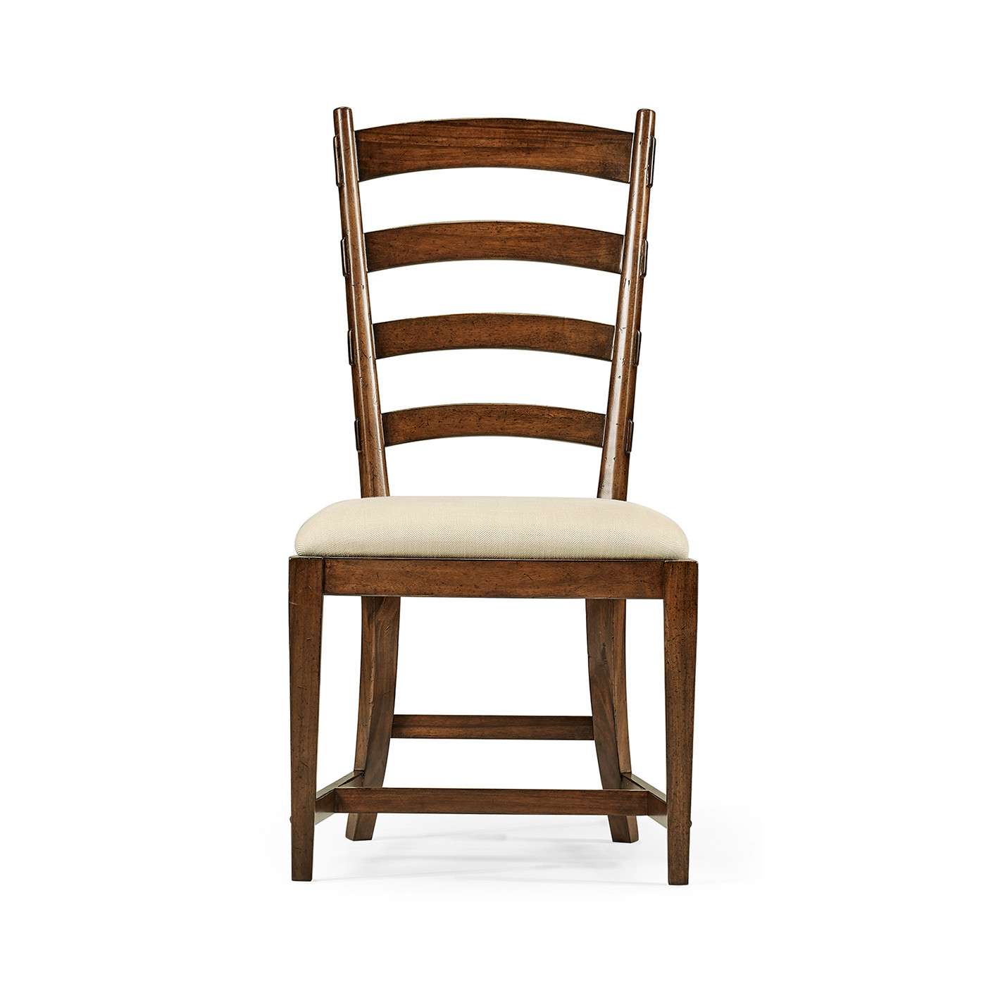 Casual Walnut Ladderback Side Chair