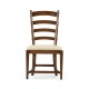 Casual Walnut Ladderback Side Chair