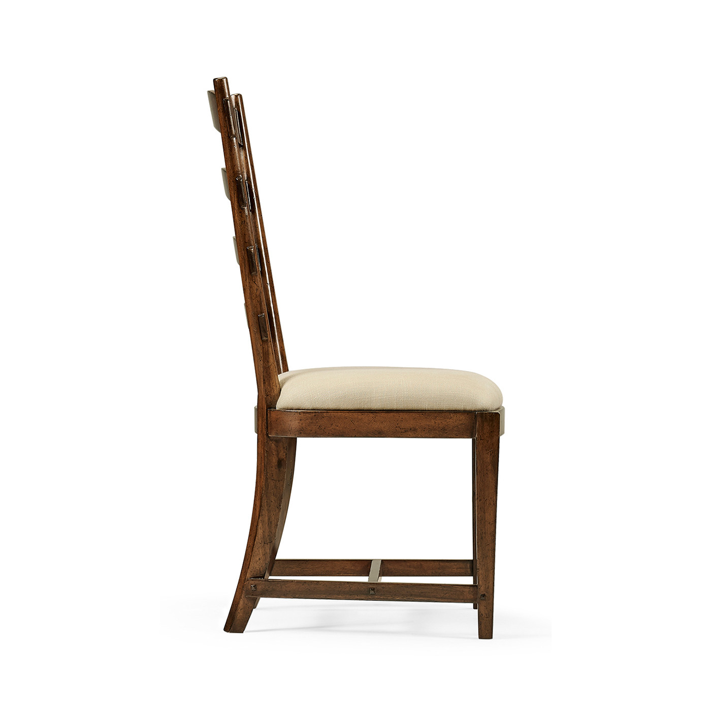 Casual Walnut Ladderback Side Chair
