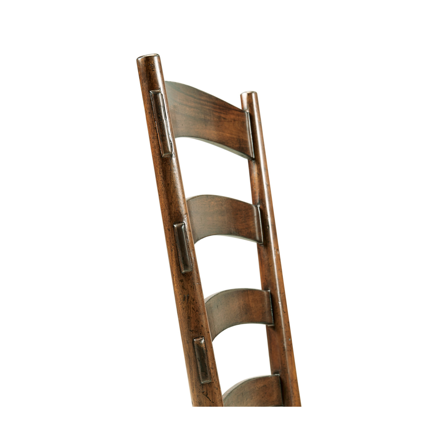 Casual Walnut Ladderback Side Chair