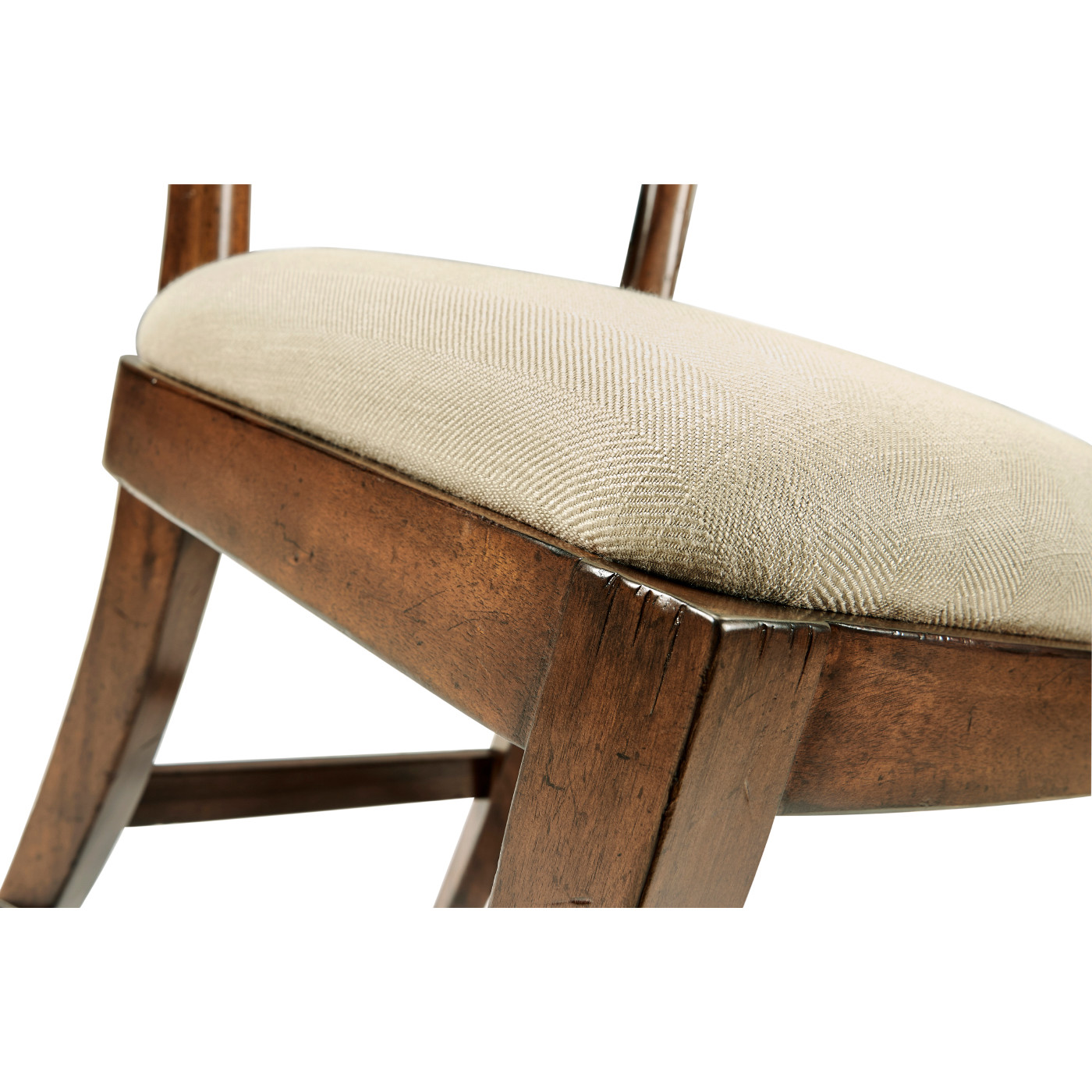 Casual Walnut Ladderback Side Chair