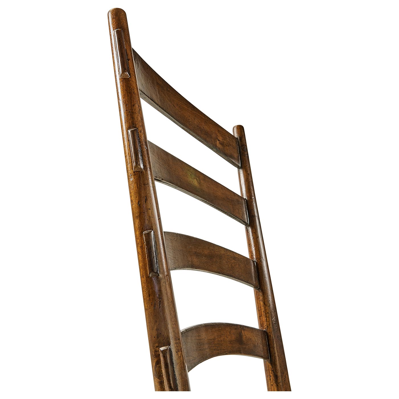 Casual Walnut Ladderback Side Chair
