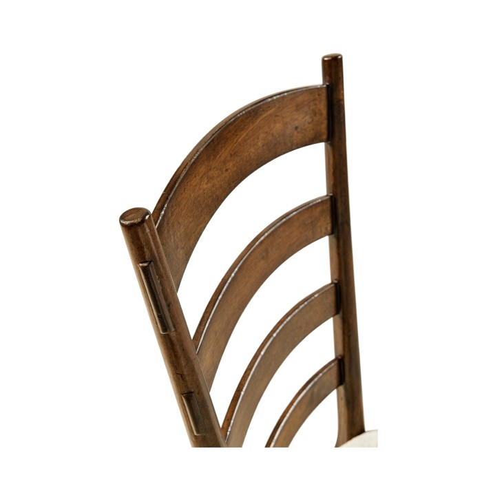 Casual Walnut Ladderback Side Chair