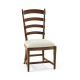 Casual Walnut Ladderback Side Chair