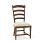 Casual Walnut Ladderback Side Chair