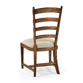 Casual Walnut Ladderback Side Chair