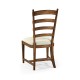 Casual Walnut Ladderback Side Chair