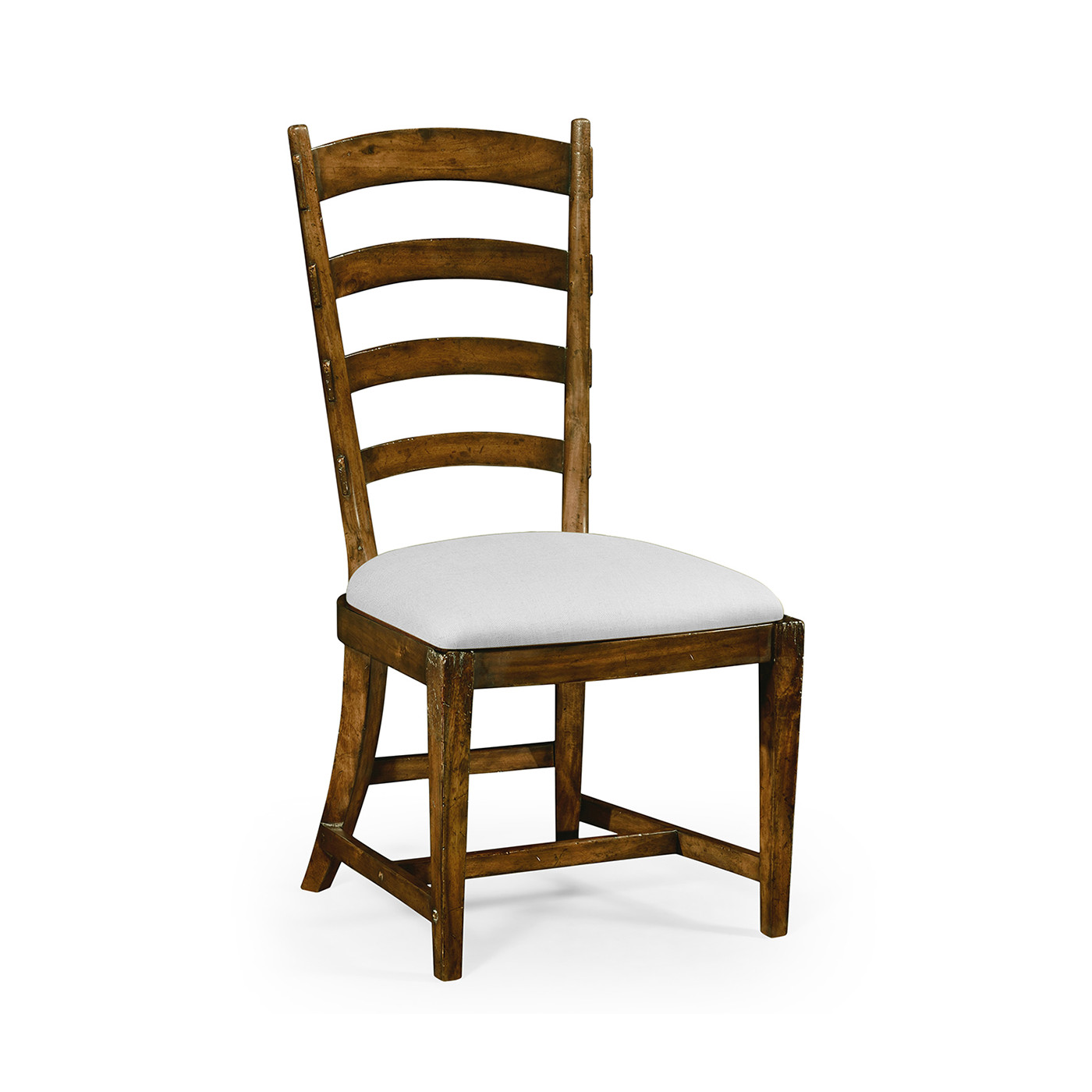 Casual Walnut Ladderback Side Chair