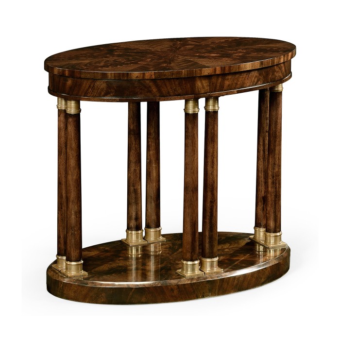 Mahogany Biedermeier style oval side table