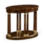 Mahogany Biedermeier style oval side table