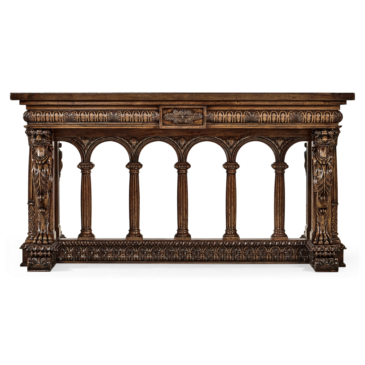 French Renaissance Style Library Table