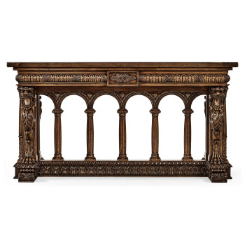 French Renaissance Style Library Table