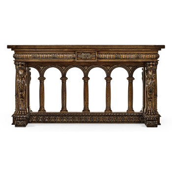 French Renaissance Style Library Table