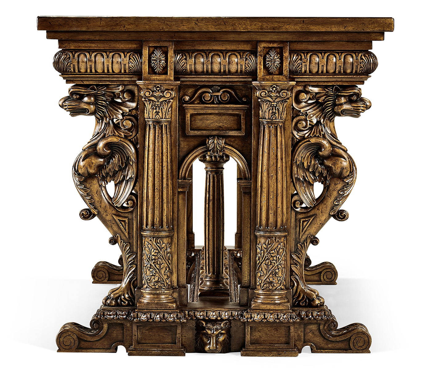 French Renaissance Style Library Table