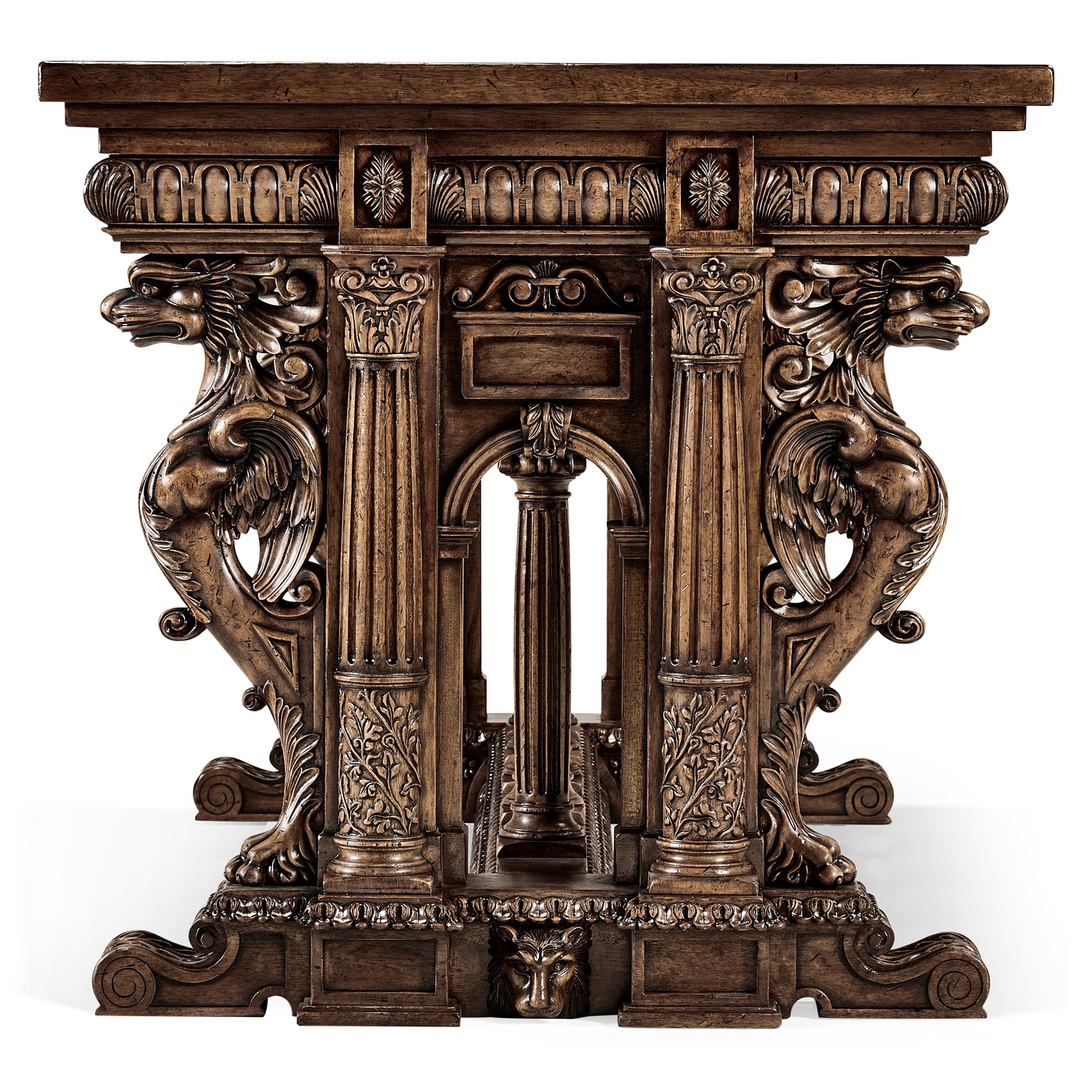 French Renaissance Style Library Table