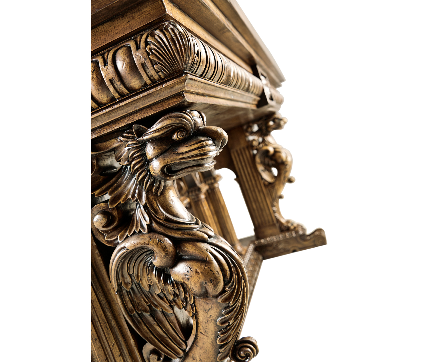 French Renaissance Style Library Table