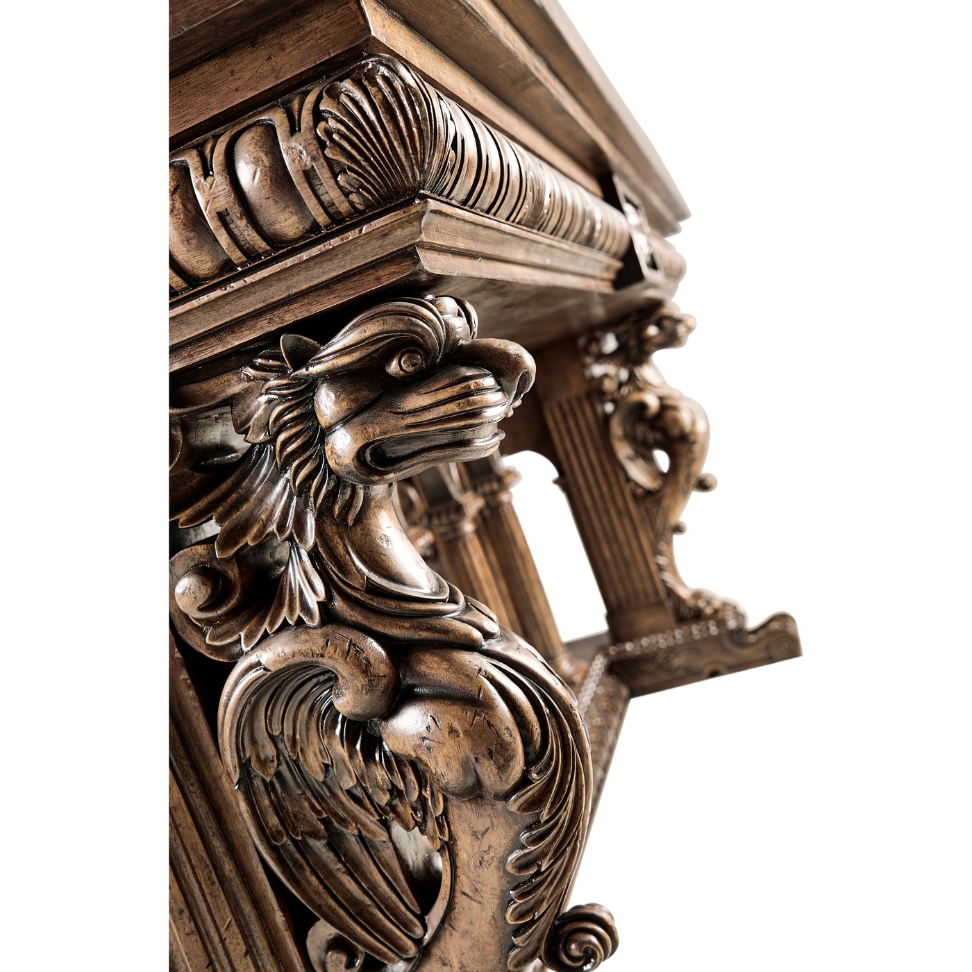 French Renaissance Style Library Table