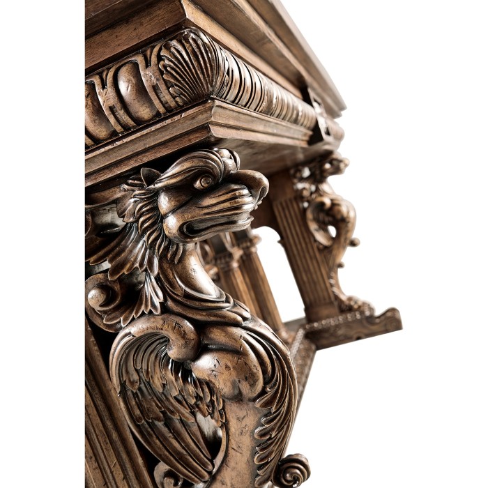 French Renaissance Style Library Table
