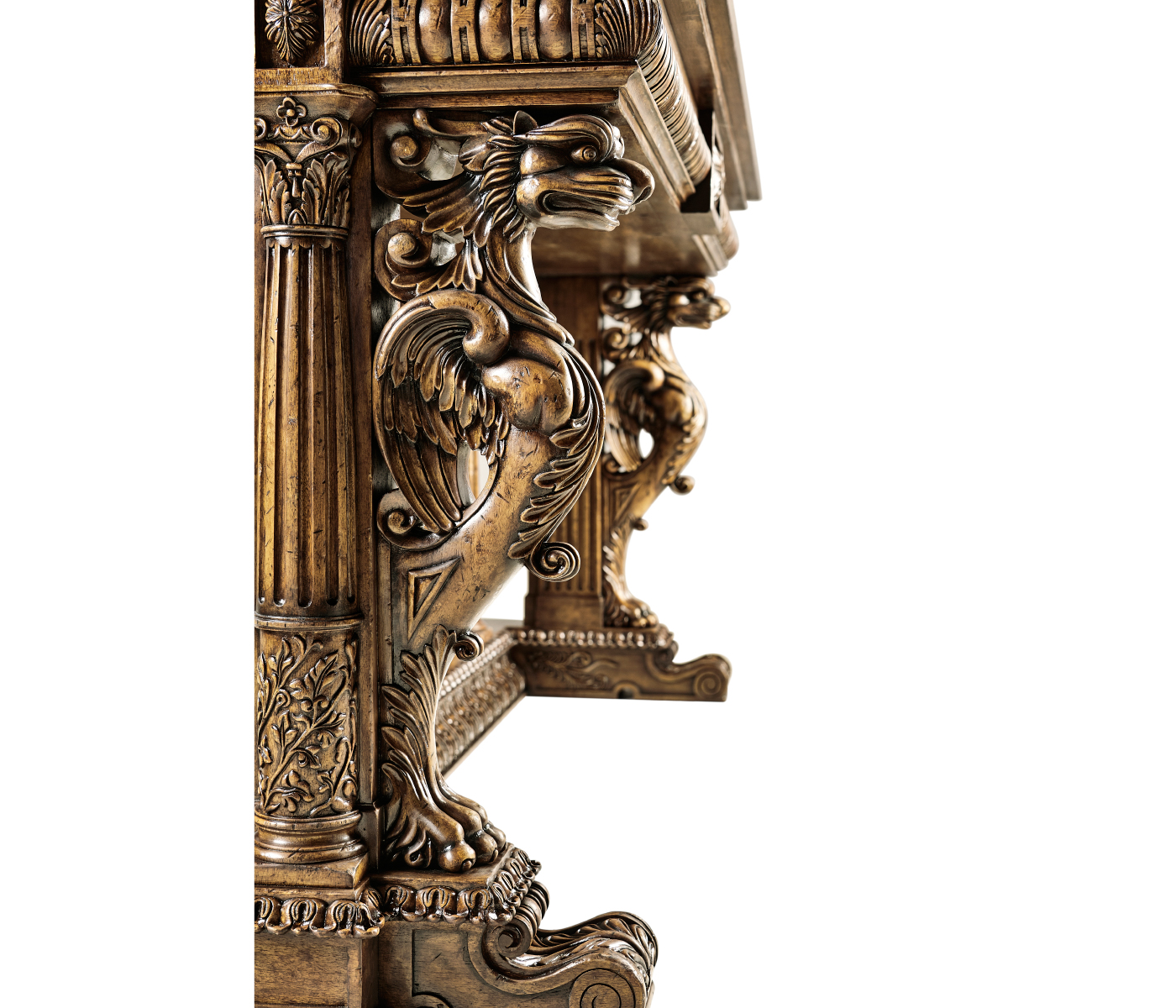 French Renaissance Style Library Table