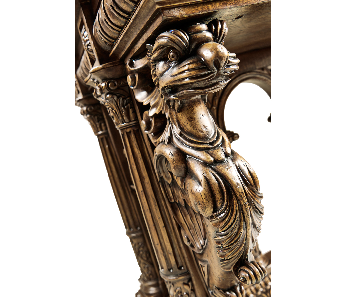 French Renaissance Style Library Table