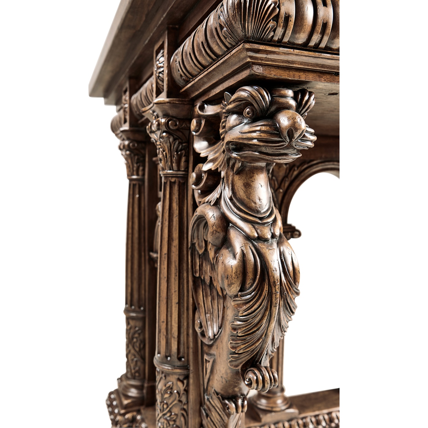 French Renaissance Style Library Table