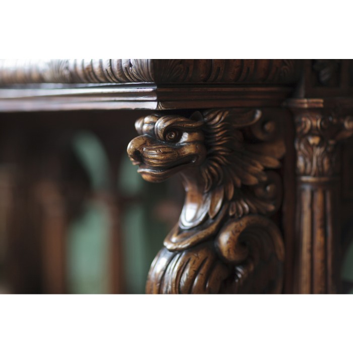 French Renaissance Style Library Table