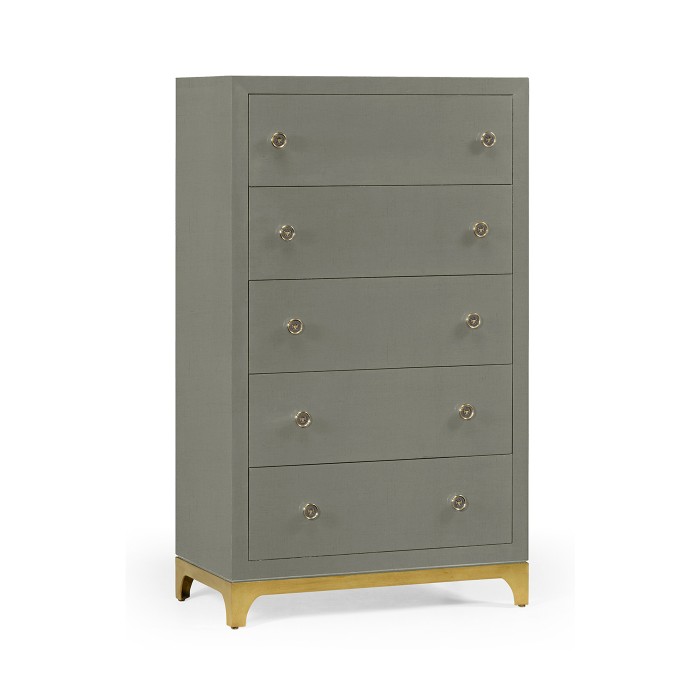 Tall chest with blazer buttons (Slate/Gold)
