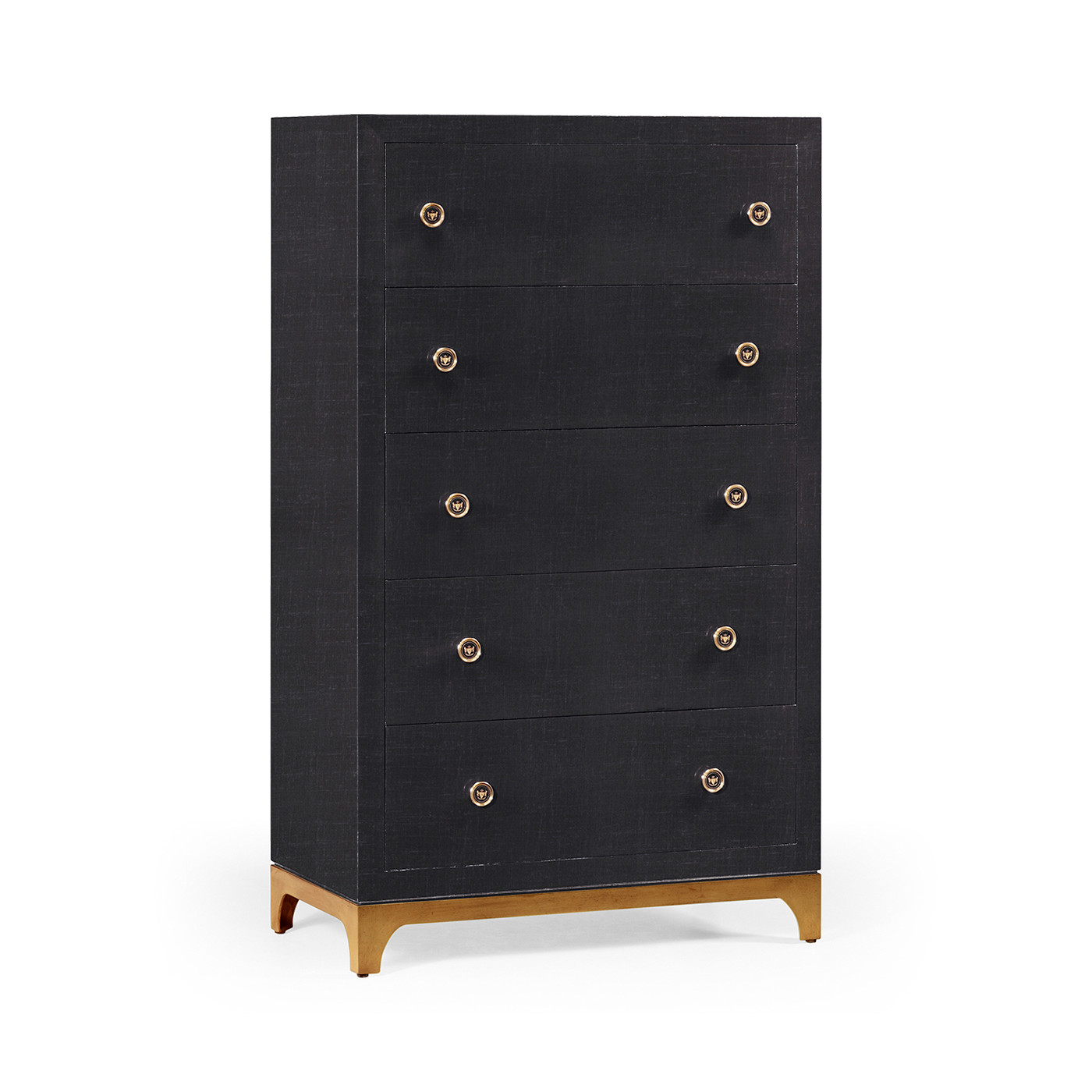 Tall chest with blazer buttons (Charcoal/Gold)