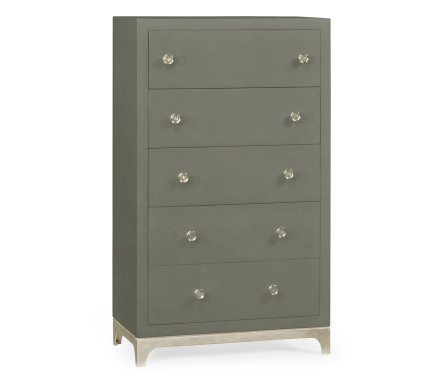 Tall chest with blazer buttons (Slate/Silver)