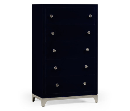 Tall chest with blazer buttons (British Navy/Silver)