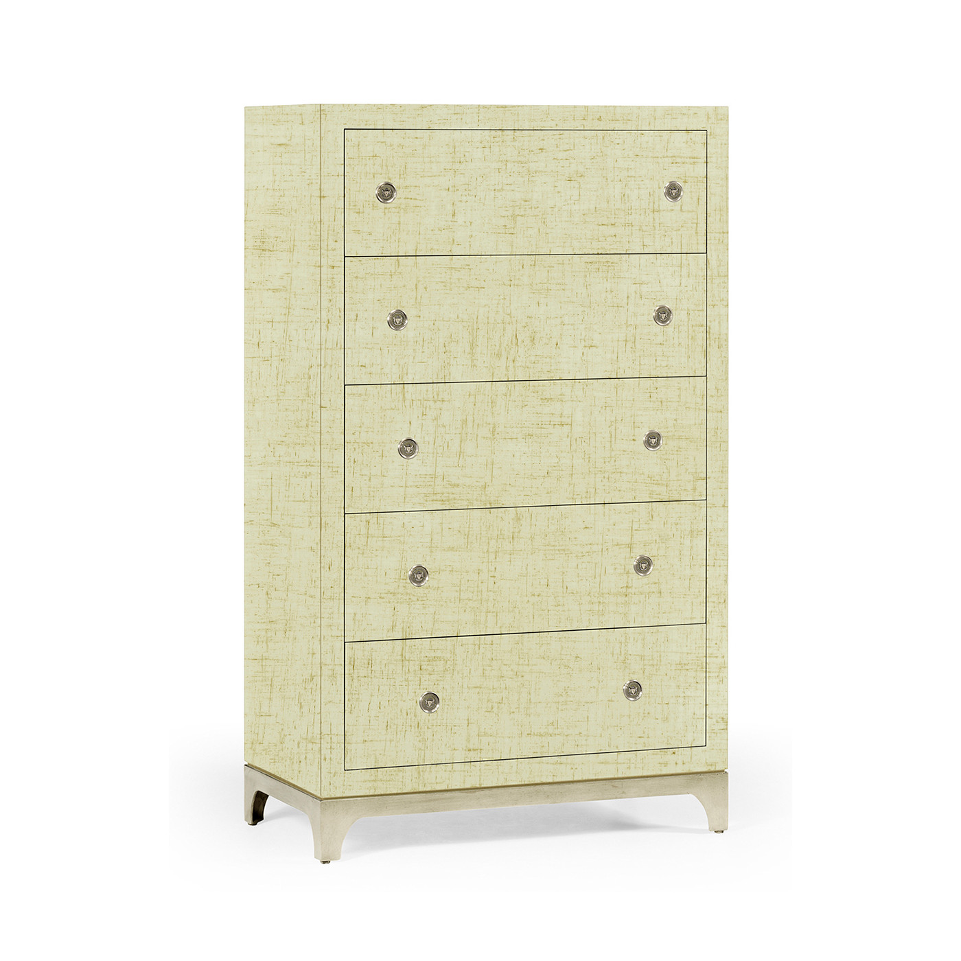 Tall chest with blazer buttons (Camomile/Silver)