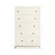 Tall chest with blazer buttons (Blanc/Silver)